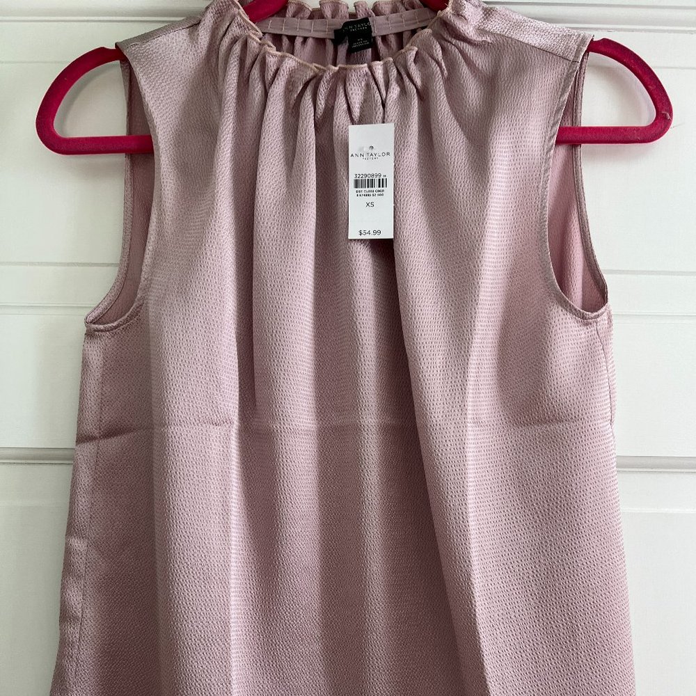 Ann Taylor Factory xs metallic purple top New With Tag